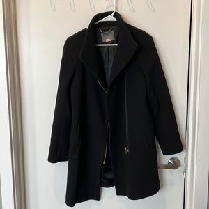 Black JCrew double cloth coat